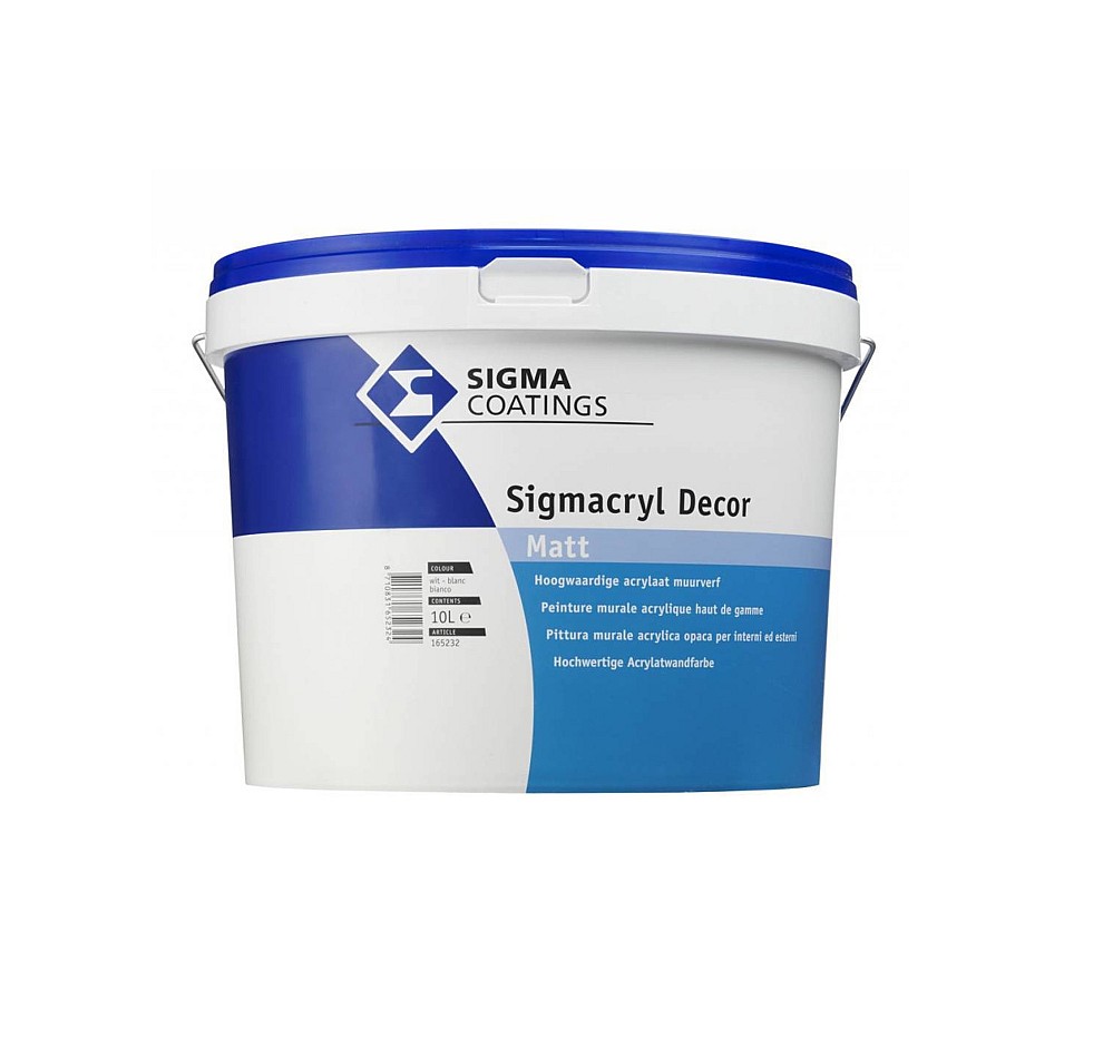 SIGMACRYL DECOR MATT 10L BLANC