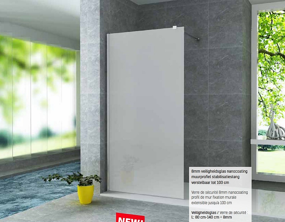 Paroi de douche fixe ALONI - Opaque