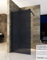 Paroi de douche fixe ALONI - Fumée