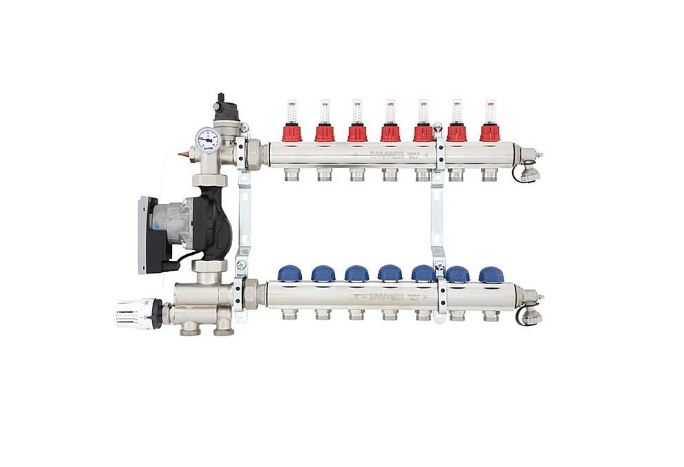 Emmeti Collecteur Chauffage au sol + groupe de mélange  4/4"