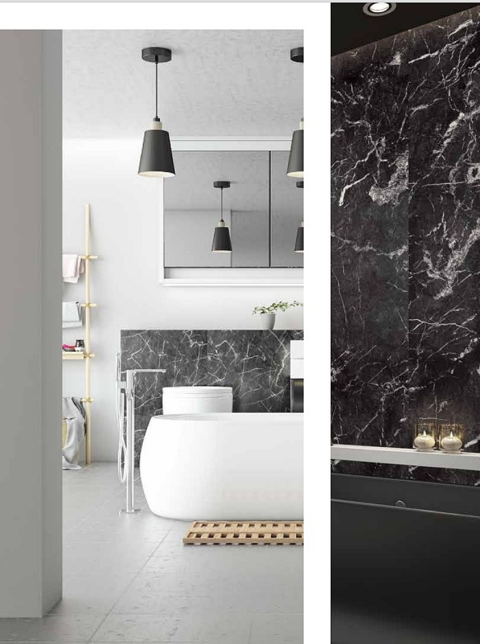 Panneau Mural Résistant À L'eau Marquina - 2800 x 1230 x 4mm