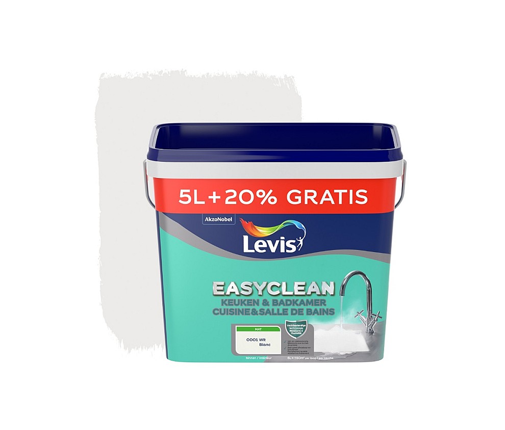 Levis EasyClean cuisine & salle de bain blanc 5+1 L