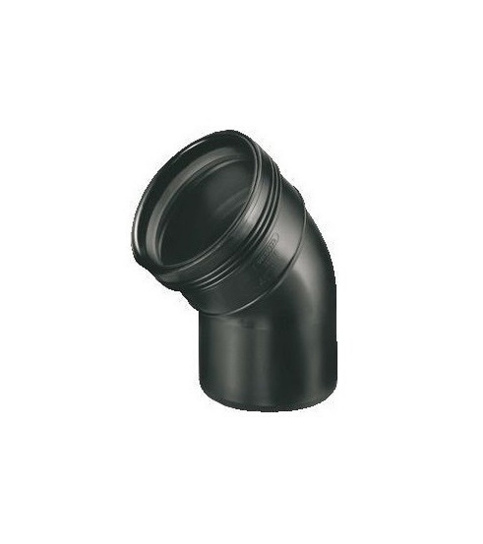 PP Noir Sanitaire coude 45° MF