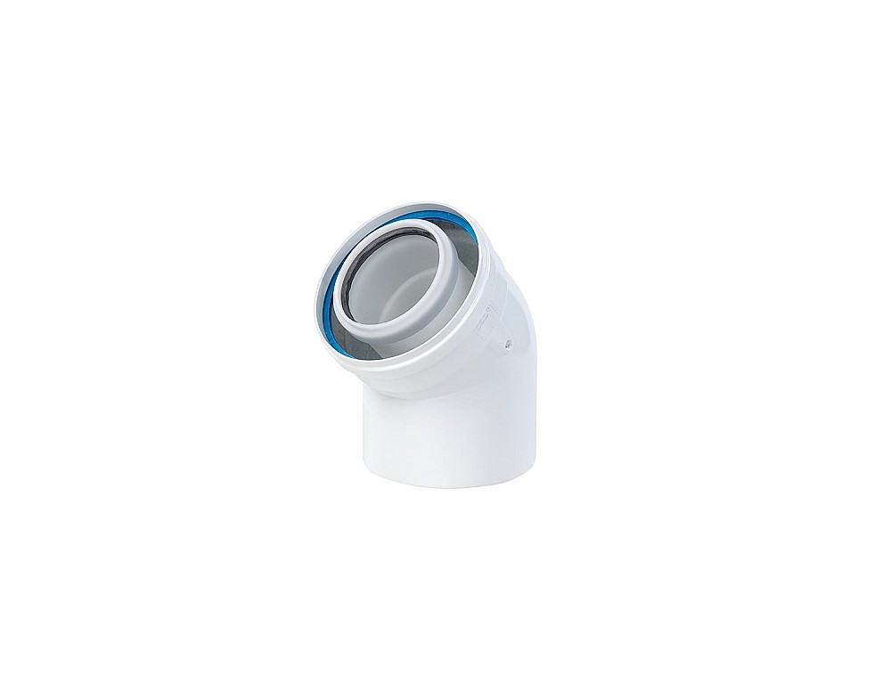 Coude 45° alu/pp