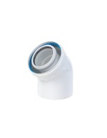 Coude 45° alu/pp