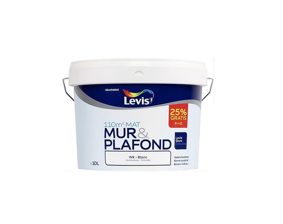 Levis Mur et Plafond mat 10L Blanc