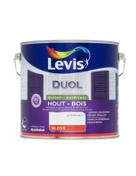 Laque Levis Duol bois extérieur blanc brillant 2,5L